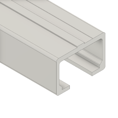 MODULAR SOLUTIONS PART<BR>SLIDING DOOR RAIL , CUT TO THE LENGTH OF 1000 MM